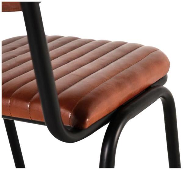 Product photograph of Idlewild Leather Dining Chair Sold In Pairs from Choice Furniture Superstore.