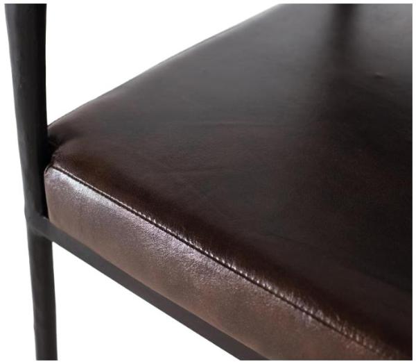 Product photograph of Anmoore Brown Leather Dining Chair Sold In Pairs from Choice Furniture Superstore.