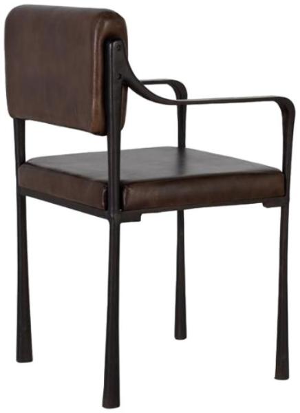 Product photograph of Anmoore Brown Leather Dining Chair Sold In Pairs from Choice Furniture Superstore.