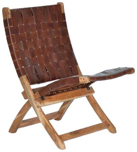 Product photograph of Intercourse Brown Leather Chair Folding Chair from Choice Furniture Superstore.