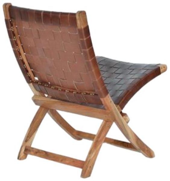 Product photograph of Intercourse Brown Leather Chair Folding Chair from Choice Furniture Superstore.