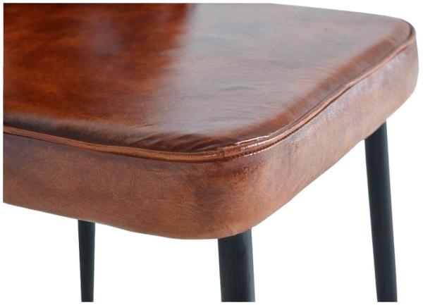 Product photograph of Arroyo Brown Leather Solid Back Dining Chair Sold In Pairs from Choice Furniture Superstore.