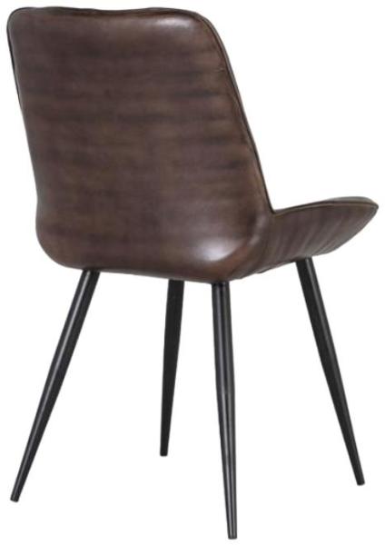 Product photograph of Haines Grey Leather Dining Chair Sold In Pairs from Choice Furniture Superstore.