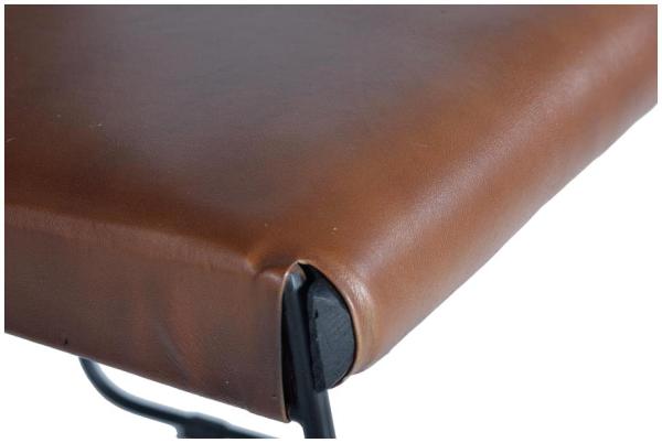 Product photograph of Ault Industrial Brown Leather Dining Chair Sold In Pairs - 1218 from Choice Furniture Superstore.