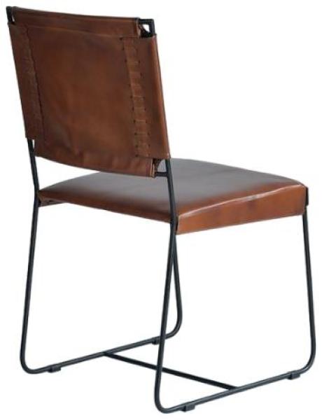 Product photograph of Ault Industrial Brown Leather Dining Chair Sold In Pairs - 1218 from Choice Furniture Superstore.