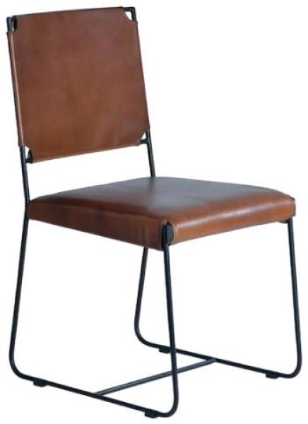 Product photograph of Ault Industrial Brown Leather Dining Chair Sold In Pairs - 1218 from Choice Furniture Superstore.