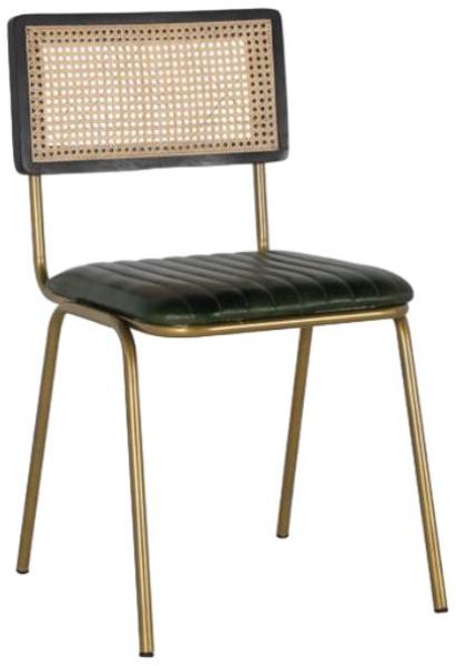 Product photograph of Haverford Rattan And Leather Dining Chair Sold In Pairs from Choice Furniture Superstore.