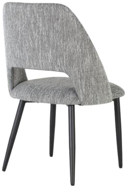 Product photograph of Greece Grey Fabric Dining Chair Sold In Pairs from Choice Furniture Superstore.