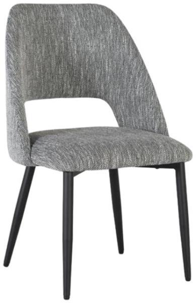 Product photograph of Greece Grey Fabric Dining Chair Sold In Pairs from Choice Furniture Superstore.