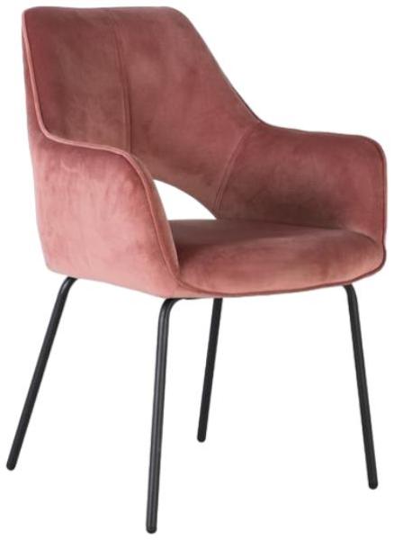 Product photograph of Gahanna Pink Polyester Fabric Dining Chair Sold In Pairs from Choice Furniture Superstore.