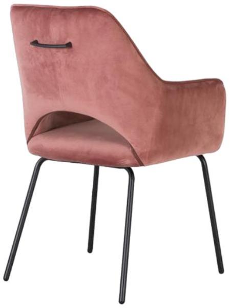 Product photograph of Gahanna Pink Polyester Fabric Dining Chair Sold In Pairs from Choice Furniture Superstore.