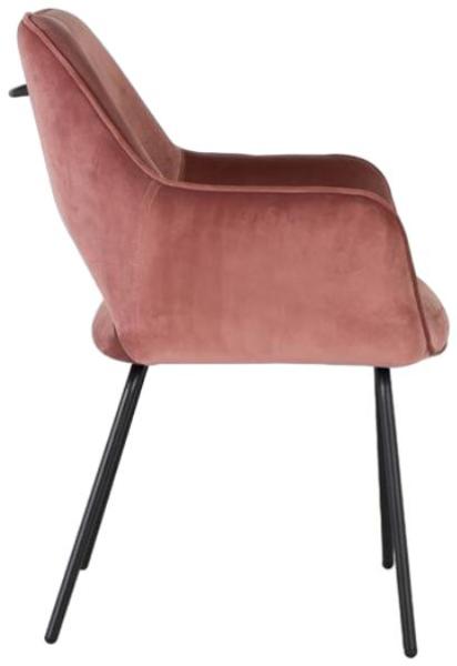 Product photograph of Gahanna Pink Polyester Fabric Dining Chair Sold In Pairs from Choice Furniture Superstore.