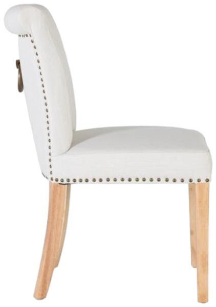 Product photograph of Gower Light Beige Fabric Dining Chair Sold In Pairs from Choice Furniture Superstore.