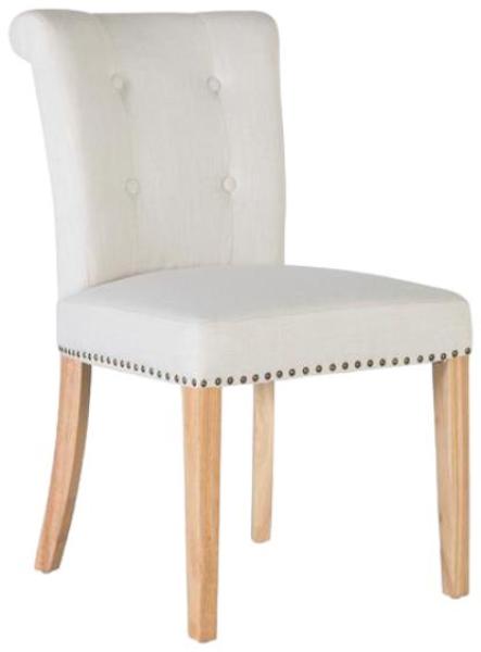 Product photograph of Gower Light Beige Fabric Dining Chair Sold In Pairs from Choice Furniture Superstore.