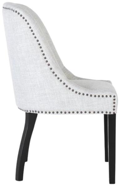 Product photograph of Gower Light Grey Fabric Dining Chair Sold In Pairs from Choice Furniture Superstore.