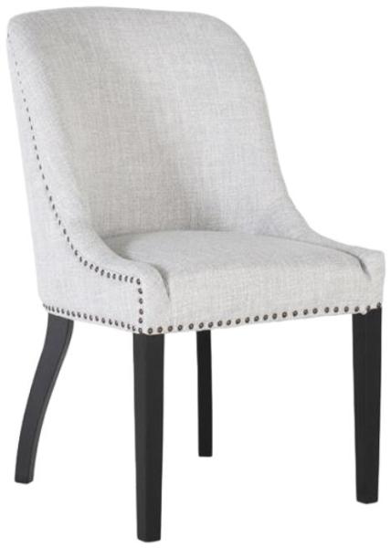 Product photograph of Gower Light Grey Fabric Dining Chair Sold In Pairs from Choice Furniture Superstore.