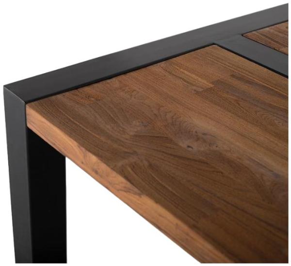 Product photograph of Harlech Structure And Solid Teak Wood Top Coffee Table from Choice Furniture Superstore.