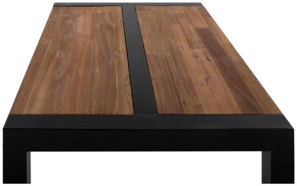 Product photograph of Harlech Structure And Solid Teak Wood Top Coffee Table from Choice Furniture Superstore.