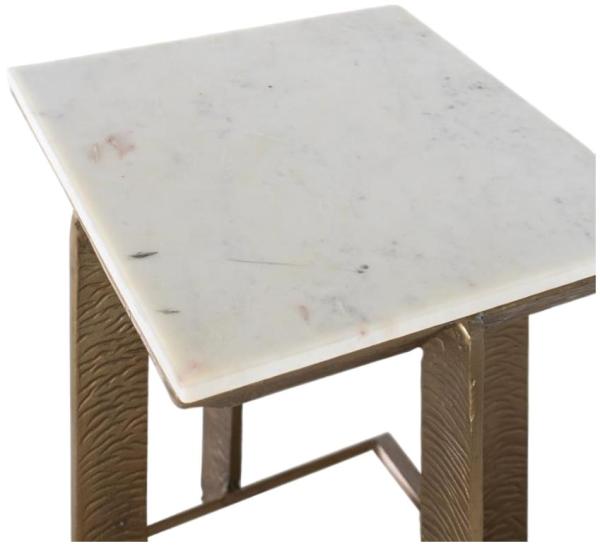 Product photograph of Caerfyrddin White And Gold Coffee Table from Choice Furniture Superstore.