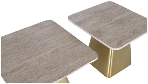 Product photograph of Kipera Marble And Metal Coffee Tables Set Of 2 from Choice Furniture Superstore.