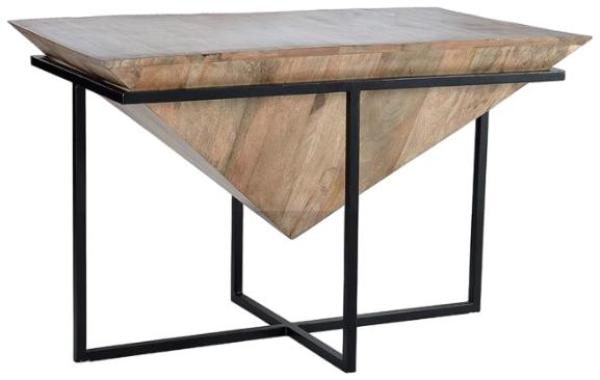 Product photograph of Chinangali Mango Wood And Metal Base Coffee Table from Choice Furniture Superstore.