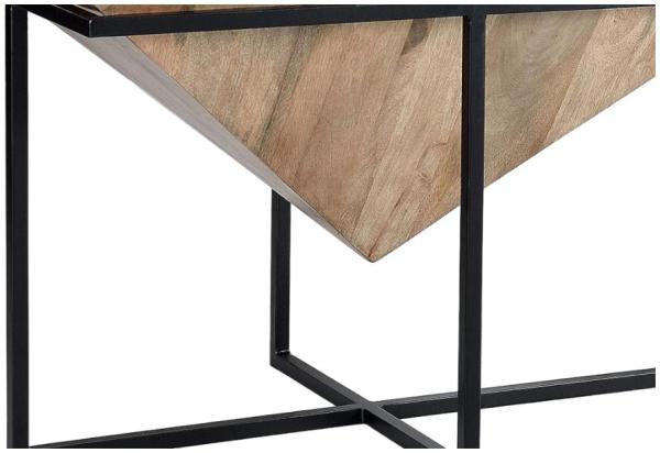 Product photograph of Chinangali Mango Wood And Metal Base Coffee Table from Choice Furniture Superstore.