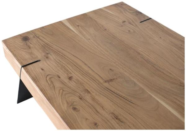 Product photograph of Engaruka Acacia Wood And Metal Coffee Table from Choice Furniture Superstore.