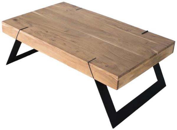 Product photograph of Engaruka Acacia Wood And Metal Coffee Table from Choice Furniture Superstore.