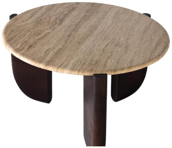 Product photograph of Kiwandani Solid Mango Wood And Marble Top Coffee Table from Choice Furniture Superstore.