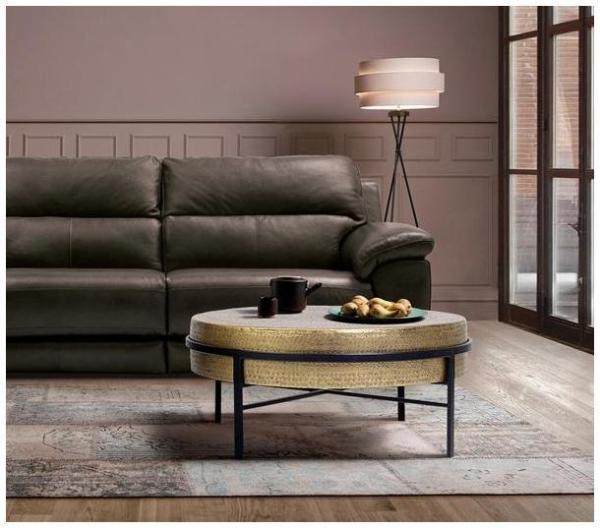 Product photograph of Zimtini Bronze And Metal Coffee Table from Choice Furniture Superstore.