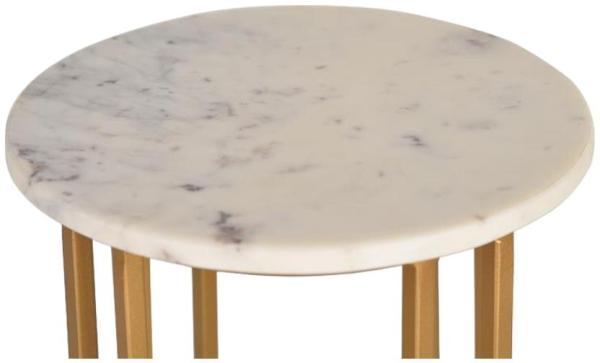 Product photograph of Himwa Marble Top And Metal Leg End Table from Choice Furniture Superstore.