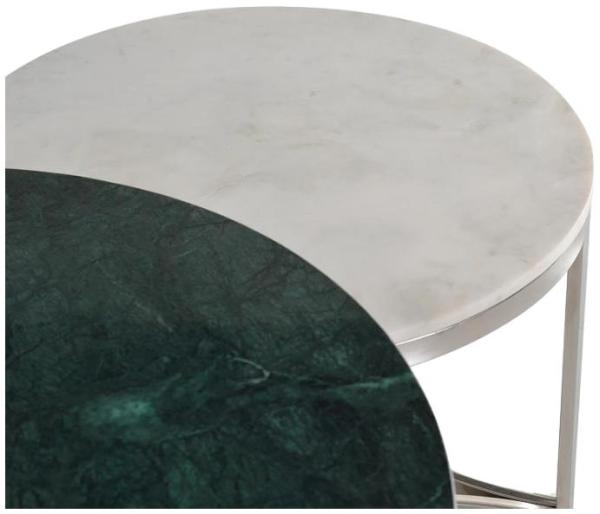 Product photograph of Handajega White And Green Coffee Table Set Of 2 from Choice Furniture Superstore.