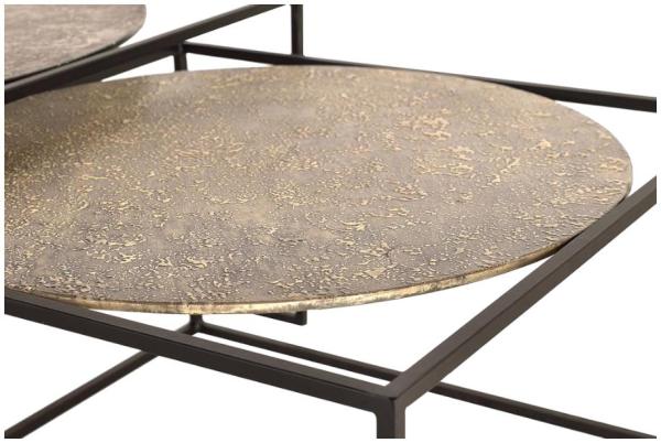 Product photograph of Jumbi Aluminium And Bronze Coffee Table Set Of 2 from Choice Furniture Superstore.