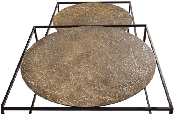 Product photograph of Jumbi Aluminium And Bronze Coffee Table Set Of 2 from Choice Furniture Superstore.