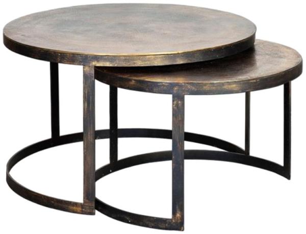 Product photograph of Bugusa Metal Coffee Table Set Of 2 from Choice Furniture Superstore.
