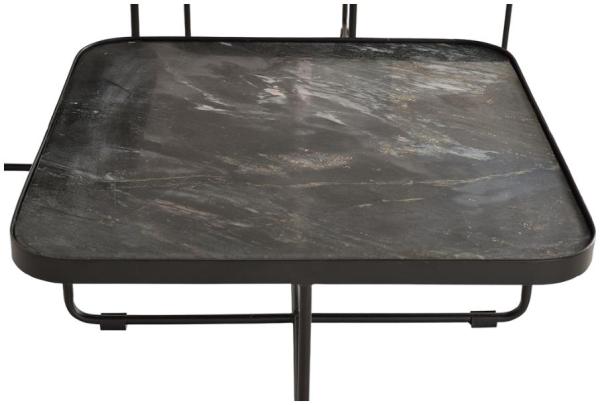 Product photograph of Ukwaheri Black Marble Stone Top End Tables Set Of 3 from Choice Furniture Superstore.