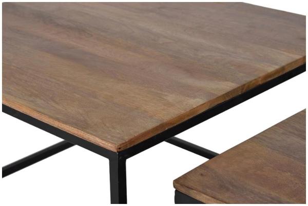 Product photograph of Lugalika Solid Mango Wood And Metal Coffee Table Set Of 2 from Choice Furniture Superstore.