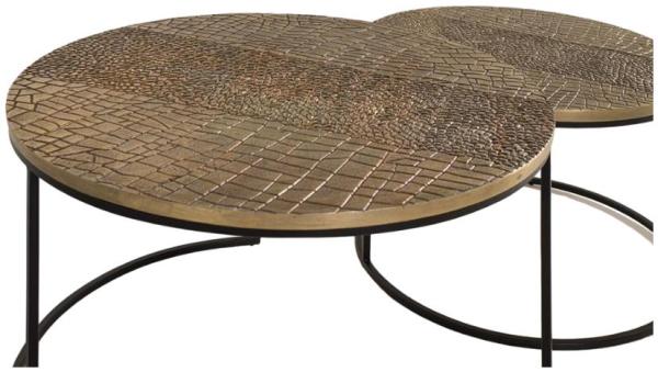 Product photograph of Gawani Metal Base And Aluminum Top Coffee Table Set Of 2 from Choice Furniture Superstore.