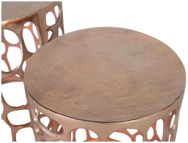 Product photograph of Dimbuni Aged Copper Coffee Table Set Of 2 from Choice Furniture Superstore.
