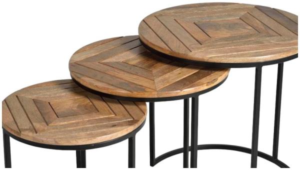 Product photograph of Iremela Mango Tree Wood Coffee Table Set Of 3 from Choice Furniture Superstore.