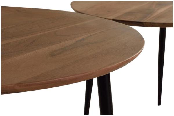 Product photograph of Vitonga Acacia Wood And Metal Coffee Table Set Of 3 from Choice Furniture Superstore.