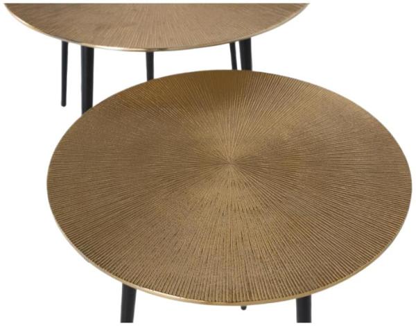 Product photograph of Handeni Black And Gold Coffee Table Set Of 3 from Choice Furniture Superstore.