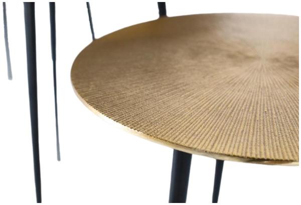Product photograph of Handeni Black And Gold Coffee Table Set Of 3 from Choice Furniture Superstore.
