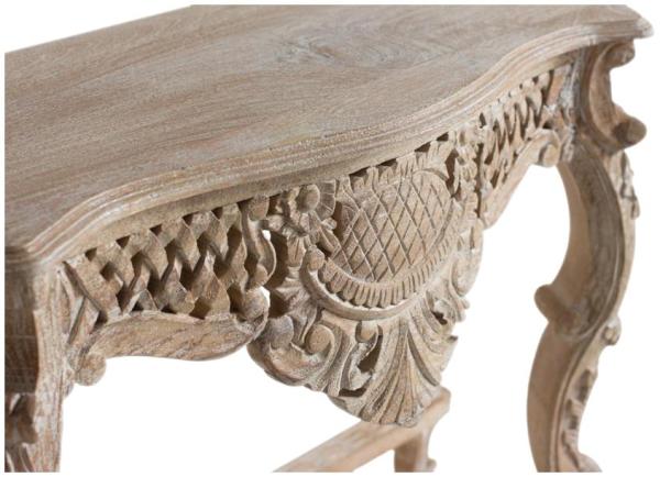 Product photograph of Cayce Mango Wood Hand Carved Console Table - 1359 from Choice Furniture Superstore.