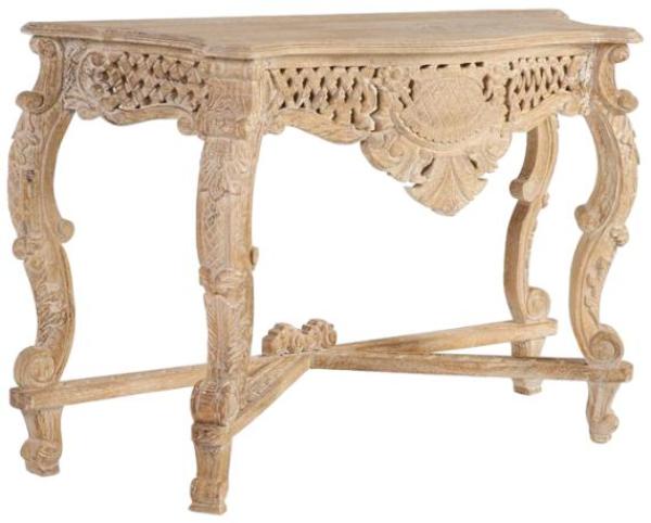 Product photograph of Cayce Mango Wood Hand Carved Console Table - 1359 from Choice Furniture Superstore.