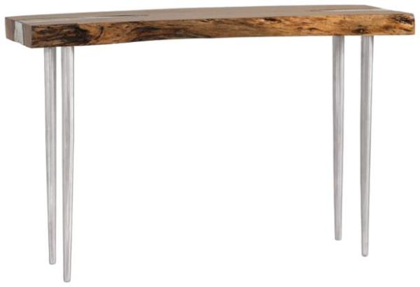 Product photograph of Briggs Acacia Wood And Metal Leg Console Table - 1436 from Choice Furniture Superstore.