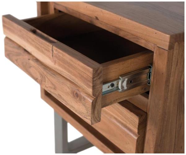 Product photograph of Ronceverte Solid Acacia Wood Bedside Table from Choice Furniture Superstore.