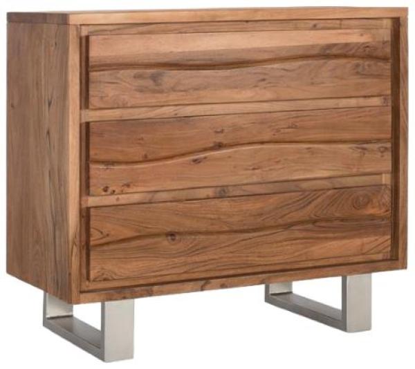 Product photograph of Ronceverte Solid Acacia Wood 3 Drawer Small Sideboard from Choice Furniture Superstore.
