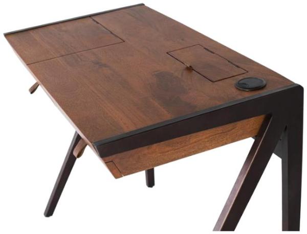 Product photograph of Fredonia Mango Wood 2 Drawer Desk from Choice Furniture Superstore.
