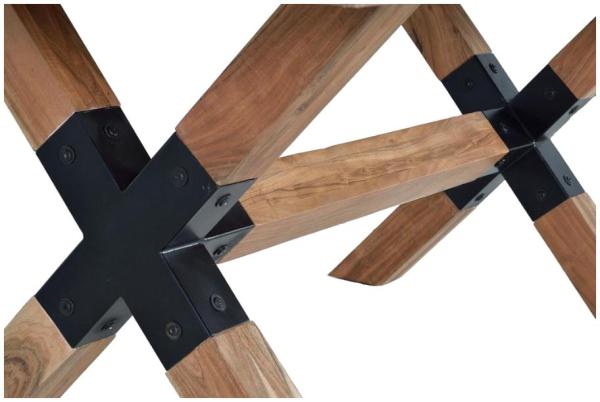 Product photograph of Onturo Solid Acacia Wood 6 Seater Dining Table - 1148 from Choice Furniture Superstore.